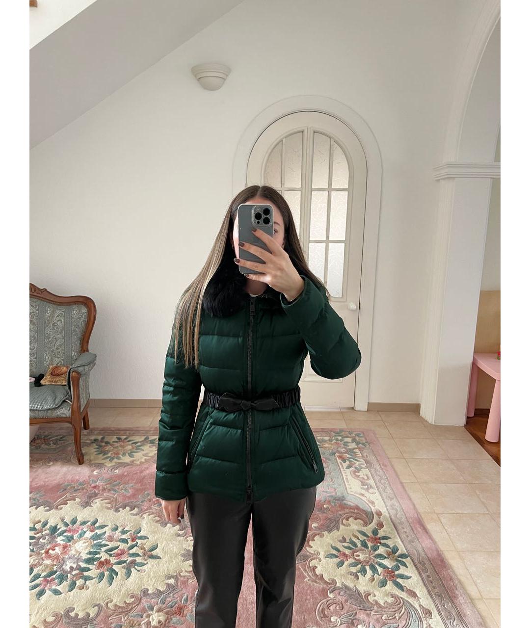 BURBERRY Зеленая полиэстеровая куртка, фото 8