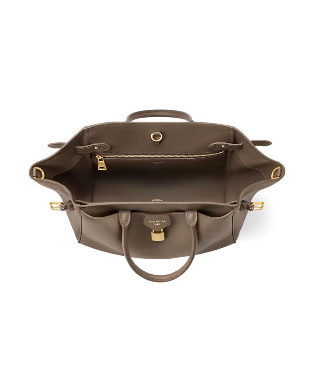 LOUIS VUITTON Коричневая кожаная сумка через плечо, фото 4