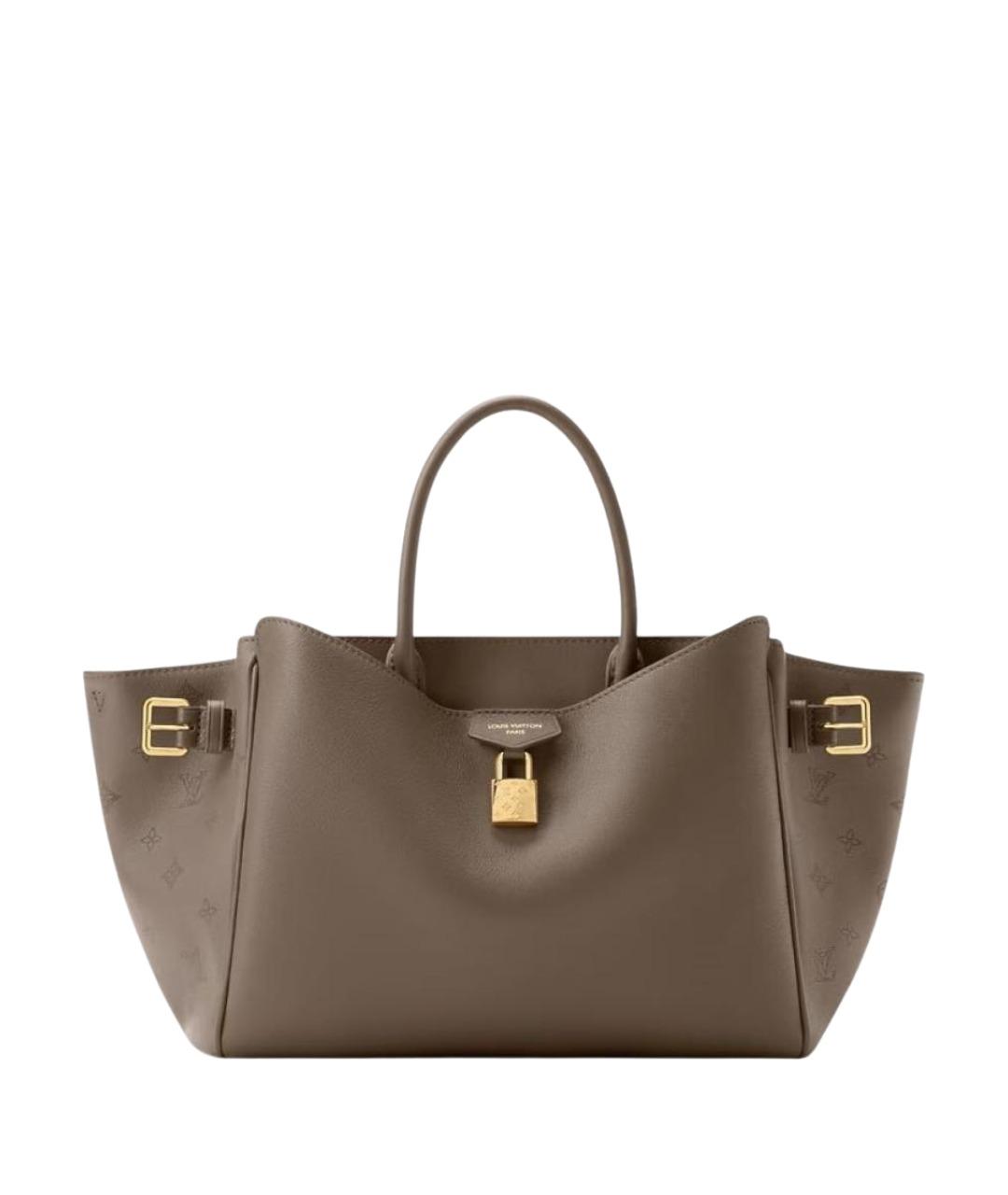 LOUIS VUITTON Коричневая кожаная сумка через плечо, фото 8