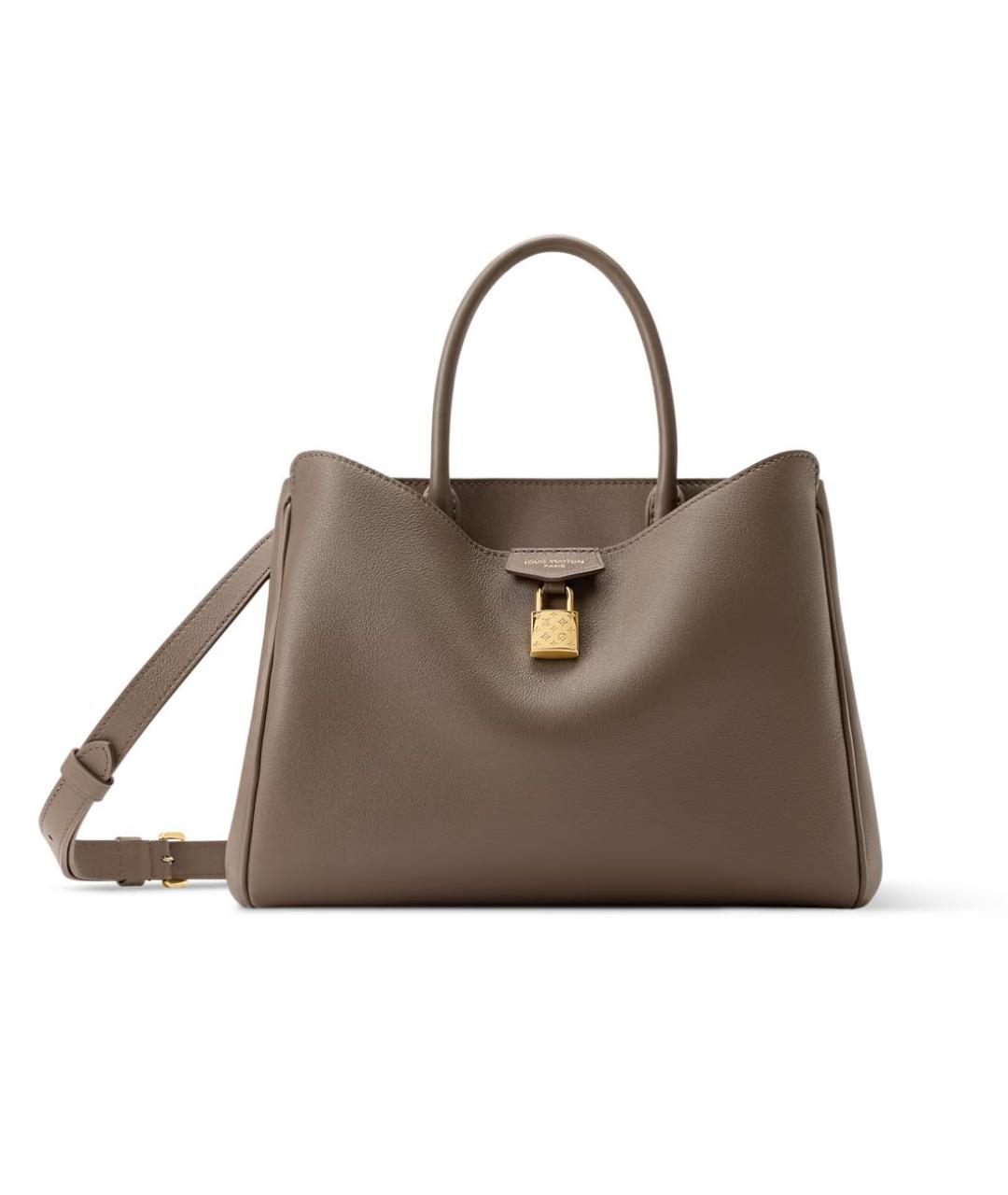 LOUIS VUITTON Коричневая кожаная сумка через плечо, фото 6