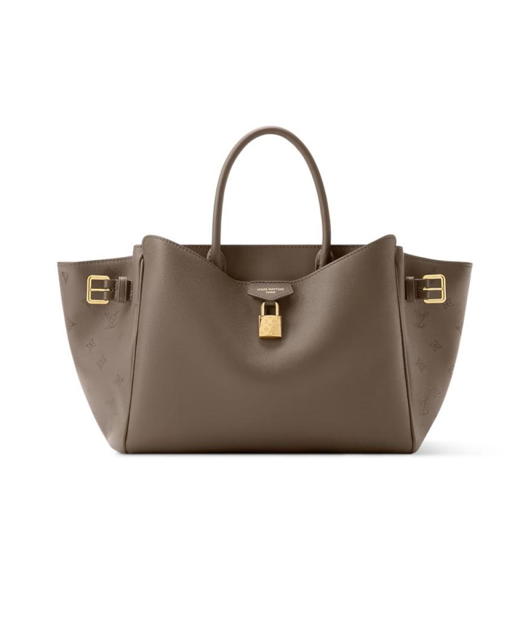 LOUIS VUITTON Коричневая кожаная сумка через плечо, фото 7