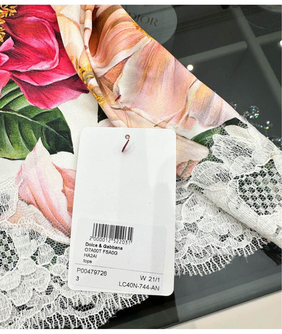 DOLCE&GABBANA Розовая шелковая блузы, фото 5