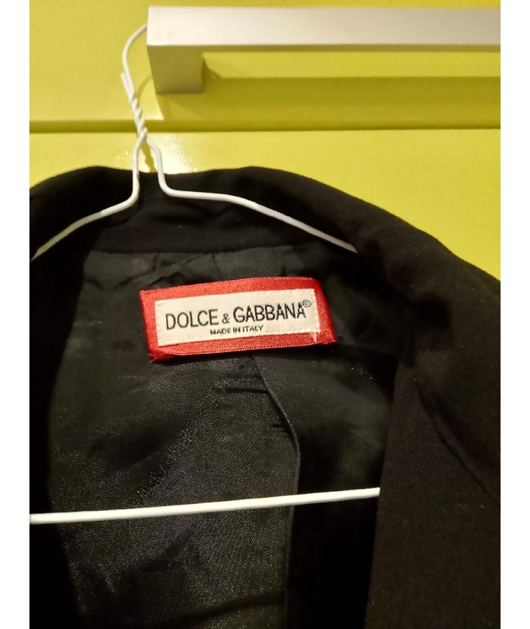 DOLCE&GABBANA Черный шерстяной жакет/пиджак, фото 4