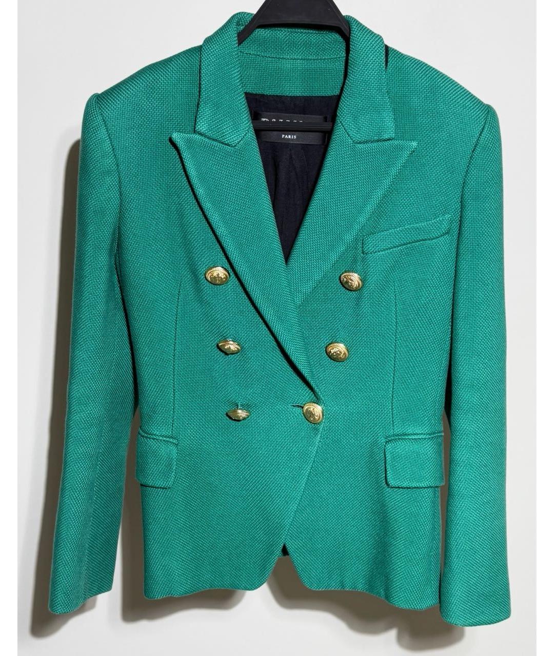 BALMAIN Зеленый хлопковый жакет/пиджак, фото 6