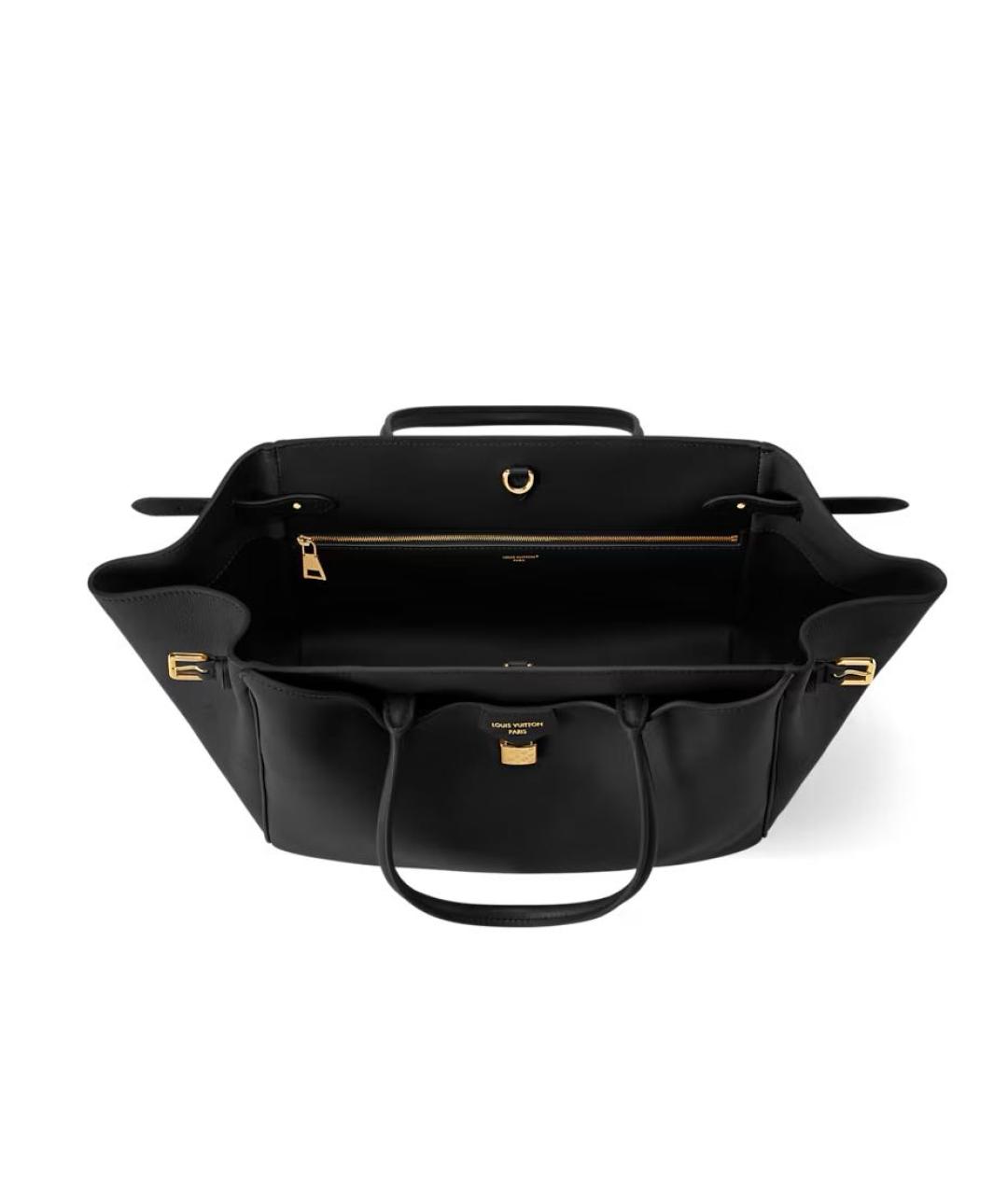 LOUIS VUITTON Коричневая кожаная сумка с короткими ручками, фото 3