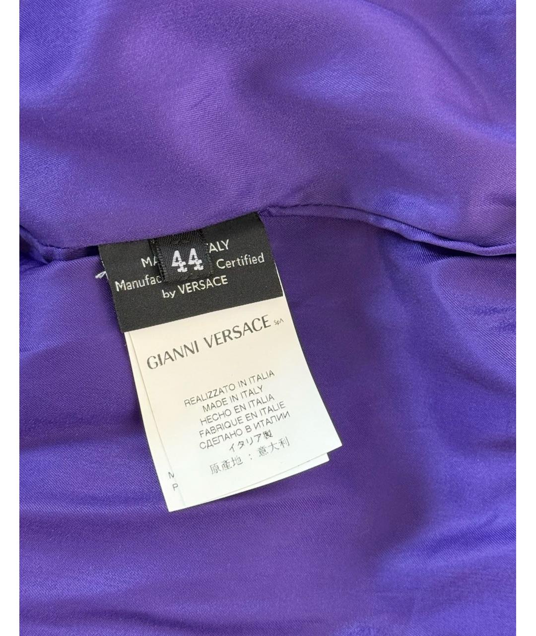 VERSACE Фиолетовый полиамидовый пуховик, фото 7