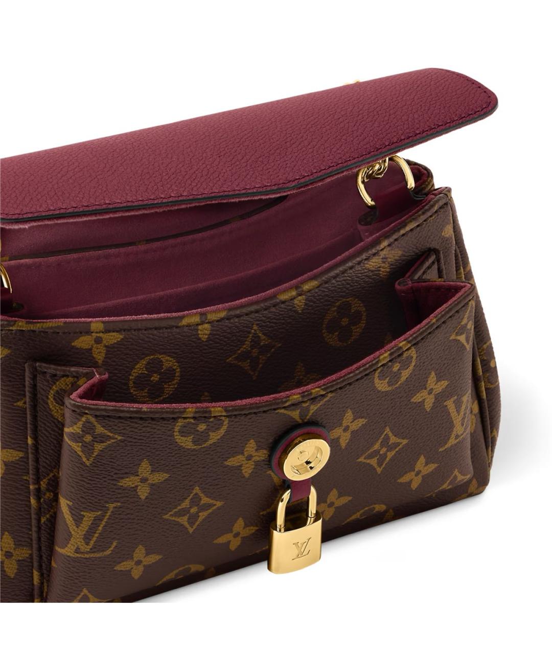 LOUIS VUITTON Коричневая кожаная сумка через плечо, фото 4