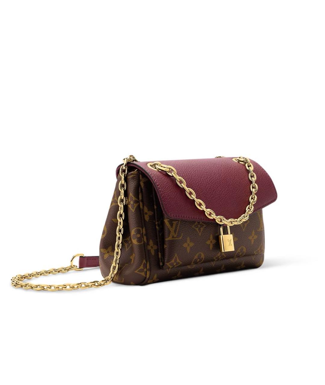 LOUIS VUITTON Коричневая кожаная сумка через плечо, фото 2