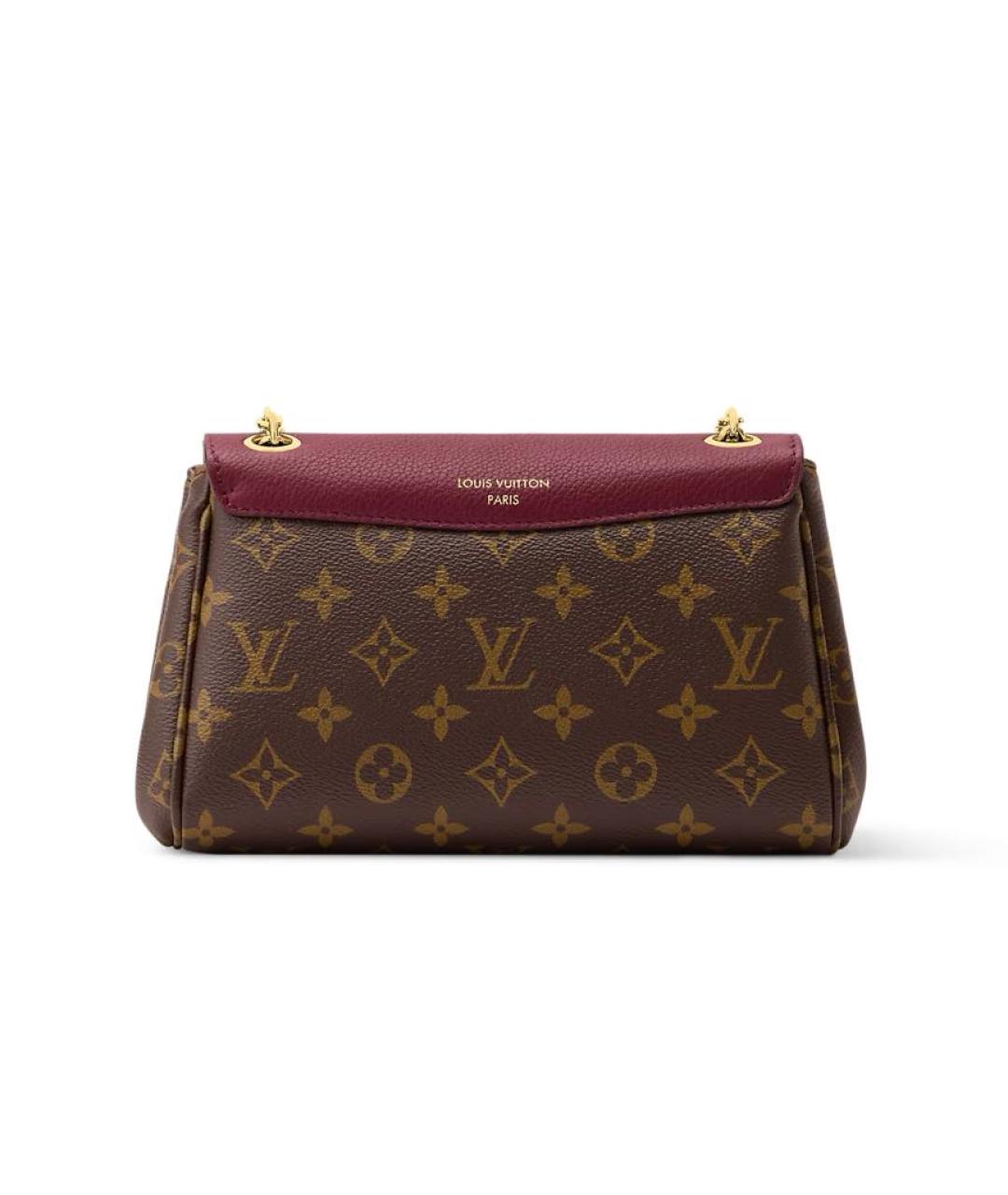 LOUIS VUITTON Коричневая кожаная сумка через плечо, фото 5