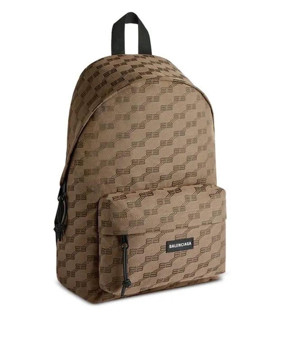 BALENCIAGA Коричневый тканевый рюкзак, фото 2