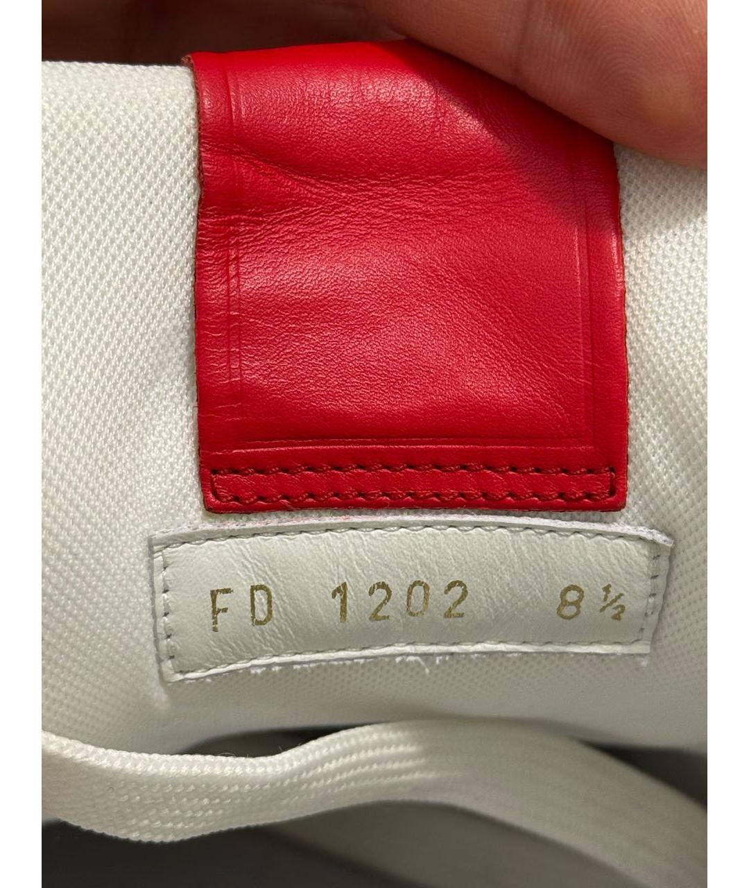 LOUIS VUITTON Красные кожаные низкие кроссовки / кеды, фото 7