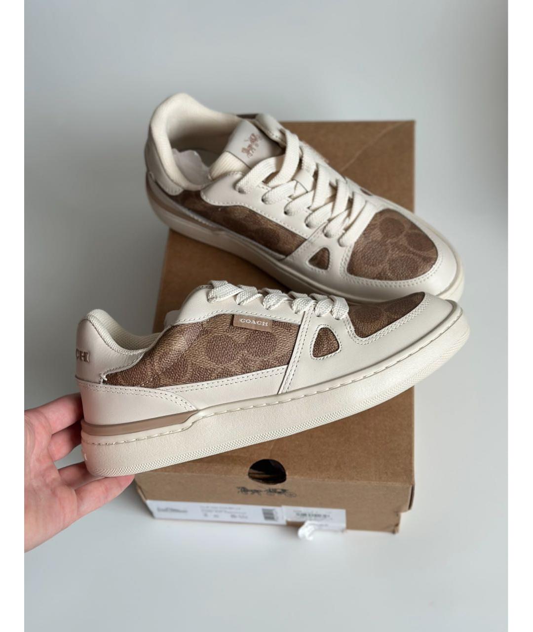 COACH Белые кожаные кеды, фото 3
