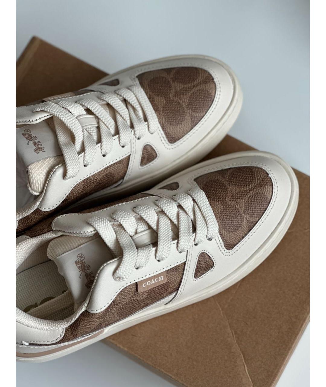 COACH Белые кожаные кеды, фото 2