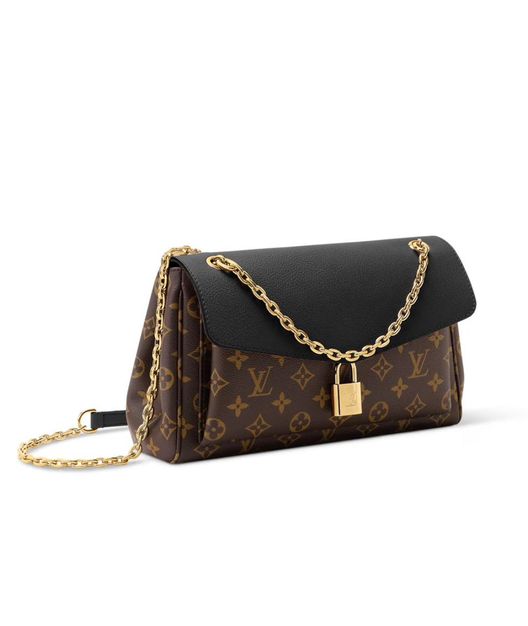 LOUIS VUITTON Коричневая кожаная сумка через плечо, фото 2