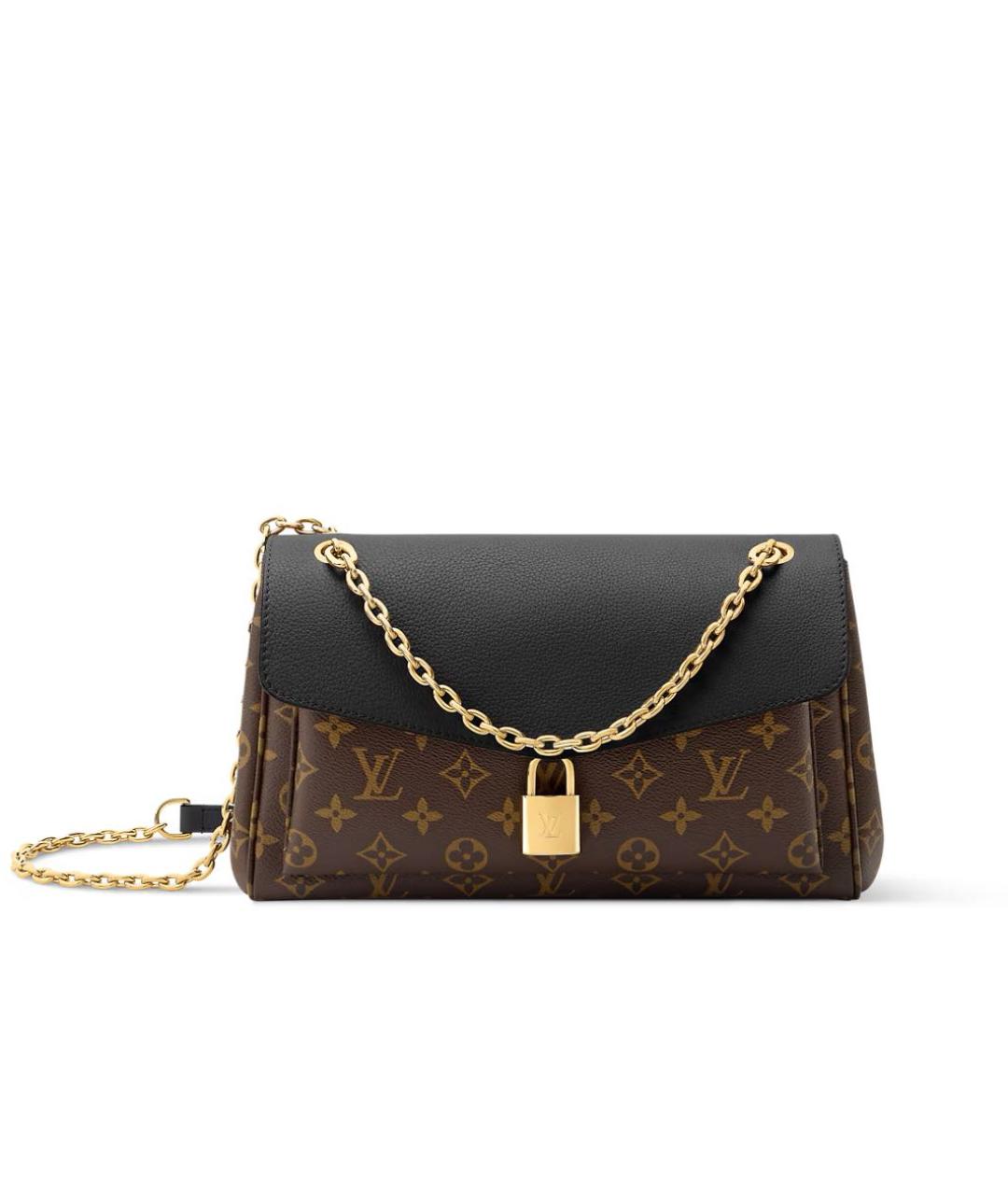 LOUIS VUITTON Коричневая кожаная сумка через плечо, фото 6