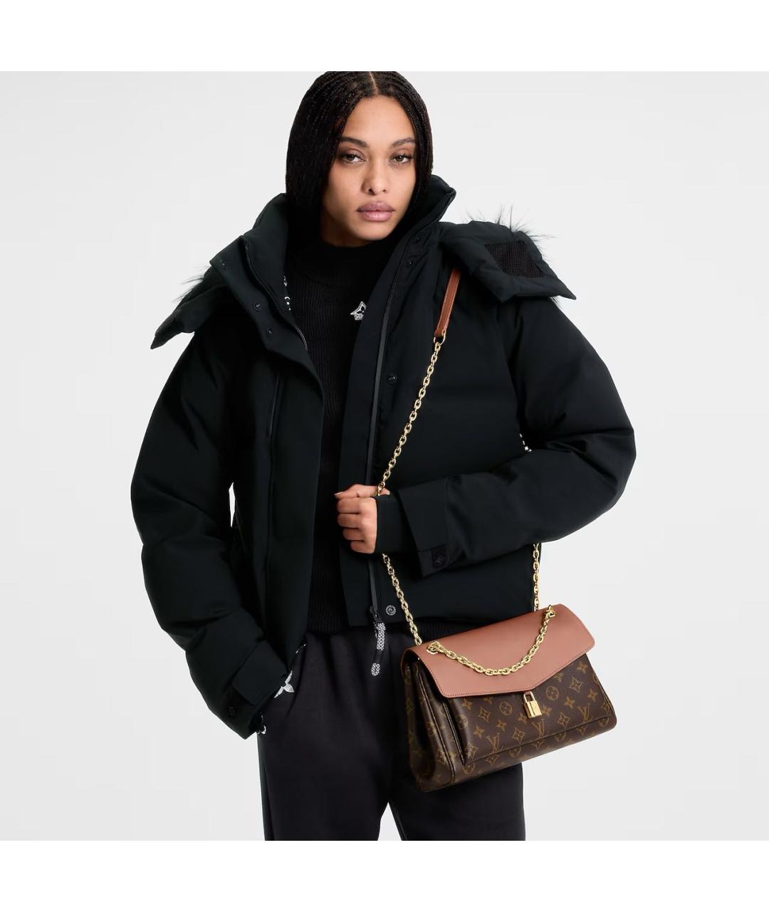 LOUIS VUITTON Коричневая кожаная сумка через плечо, фото 6