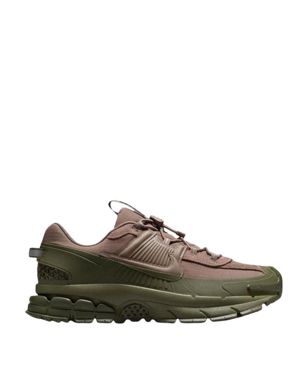 NIKE Хаки кожаные низкие кроссовки / кеды, фото 1