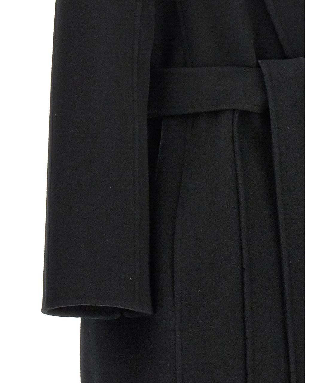 'S MAX MARA Черное шерстяное пальто, фото 4