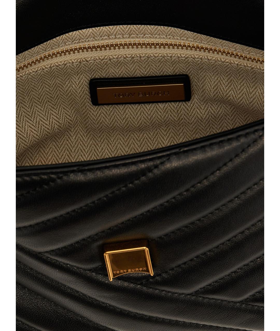 TORY BURCH Черная кожаная сумка через плечо, фото 4