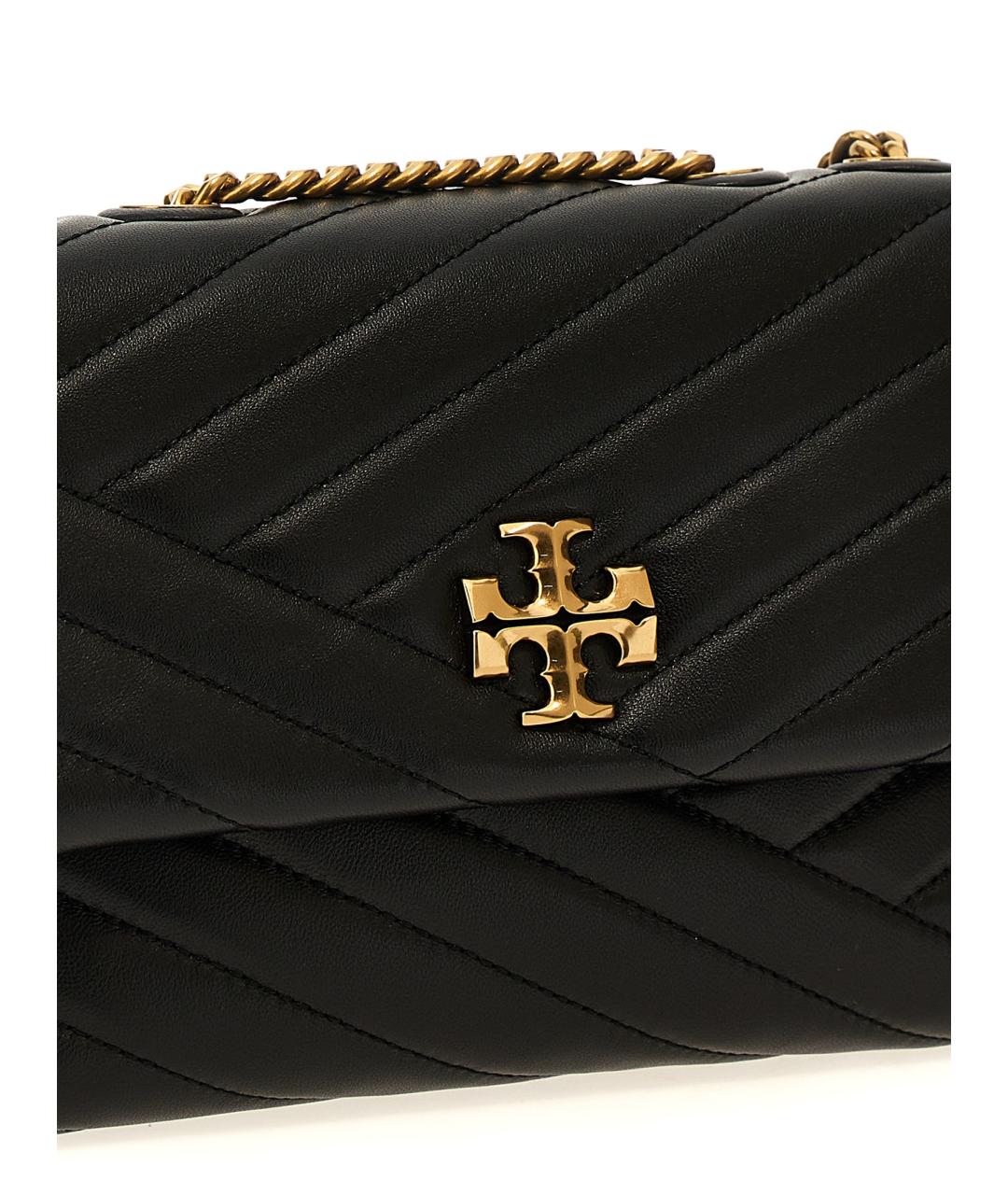 TORY BURCH Черная кожаная сумка через плечо, фото 3