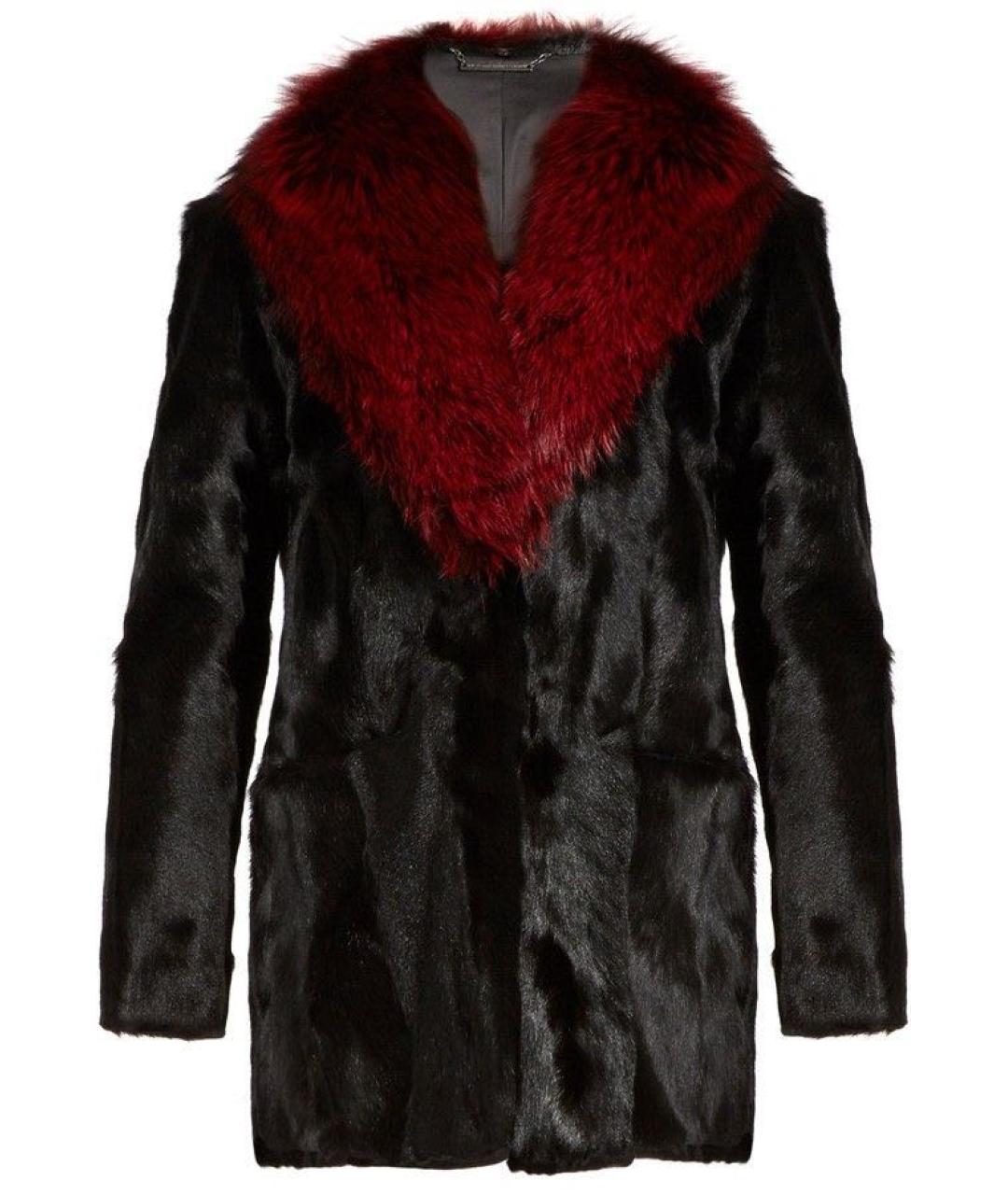 DIANE VON FURSTENBERG Черная меховая шуба, фото 1