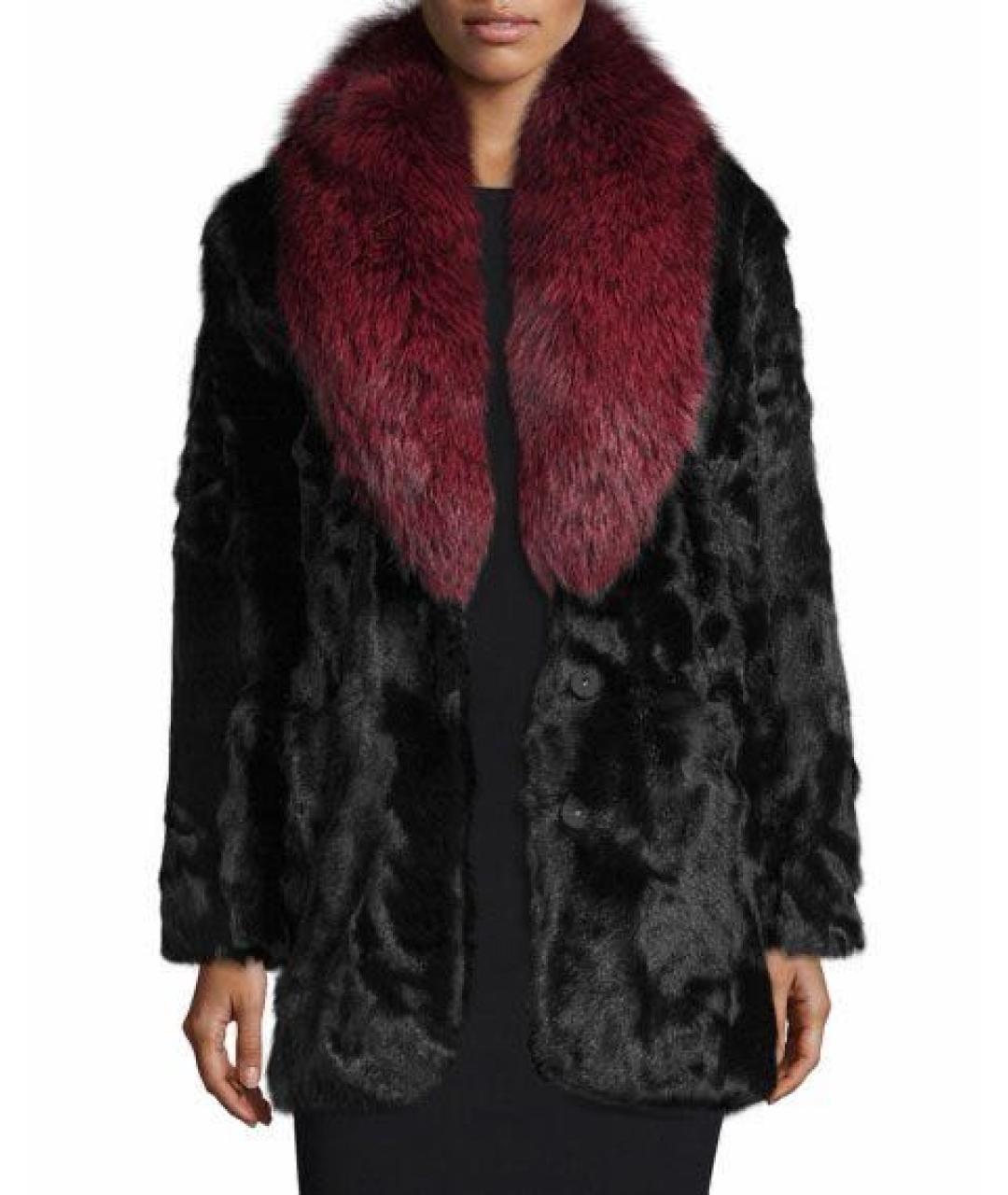 DIANE VON FURSTENBERG Черная меховая шуба, фото 5