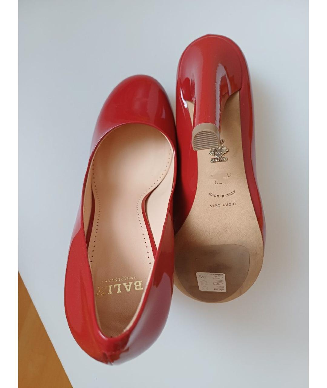 BALLY Красные туфли из лакированной кожи, фото 8