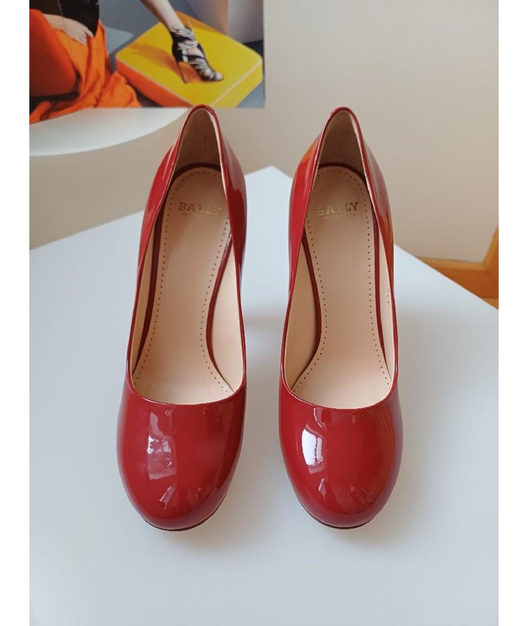 BALLY Красные туфли из лакированной кожи, фото 6