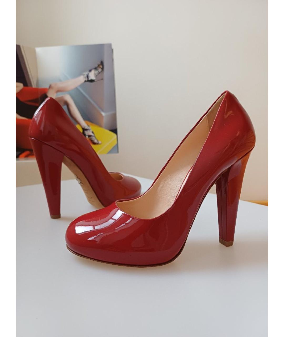 BALLY Красные туфли из лакированной кожи, фото 4