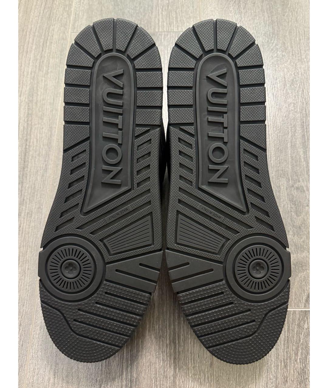 LOUIS VUITTON Черные замшевые низкие кроссовки / кеды, фото 7