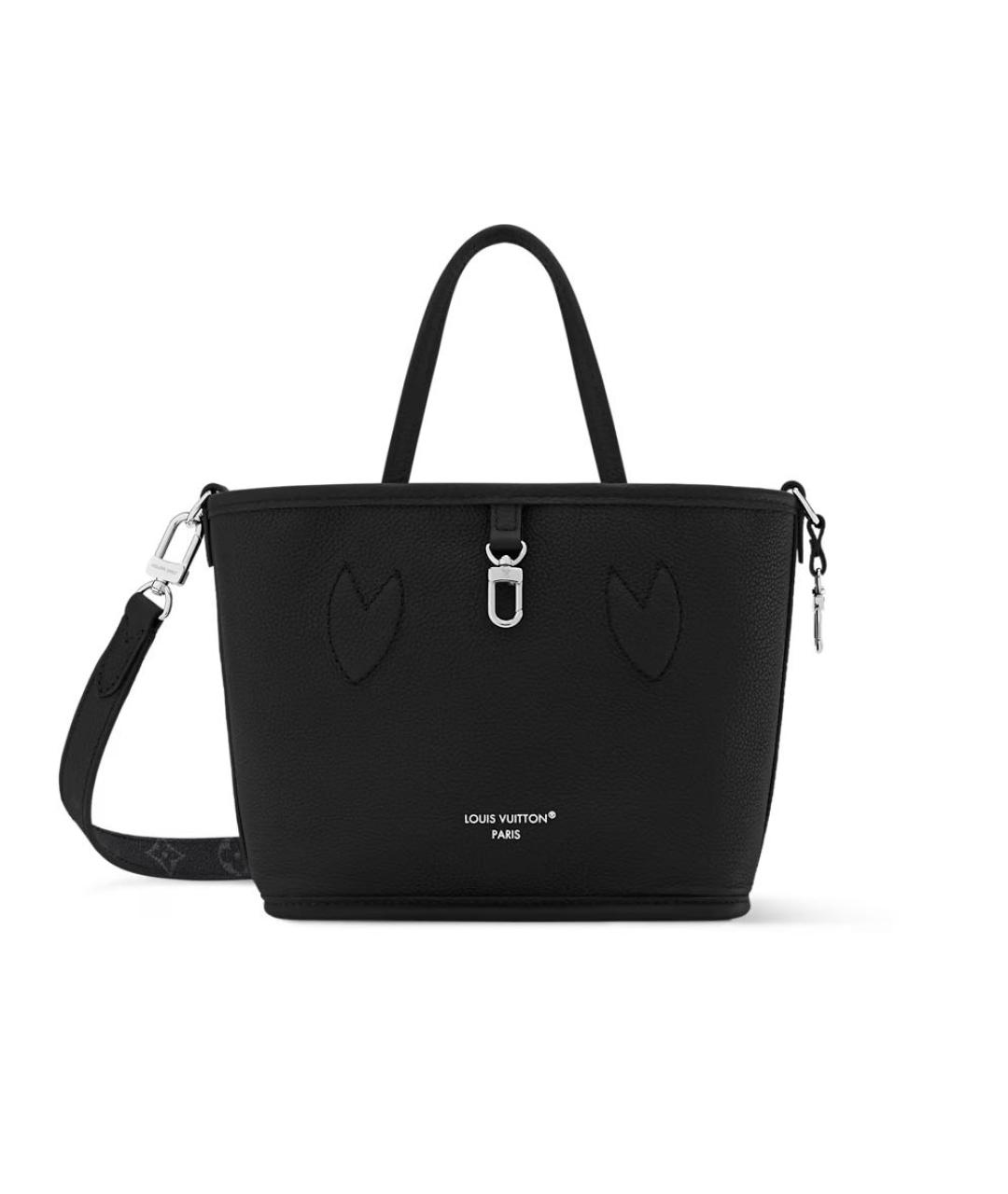 LOUIS VUITTON Черная кожаная сумка через плечо, фото 8