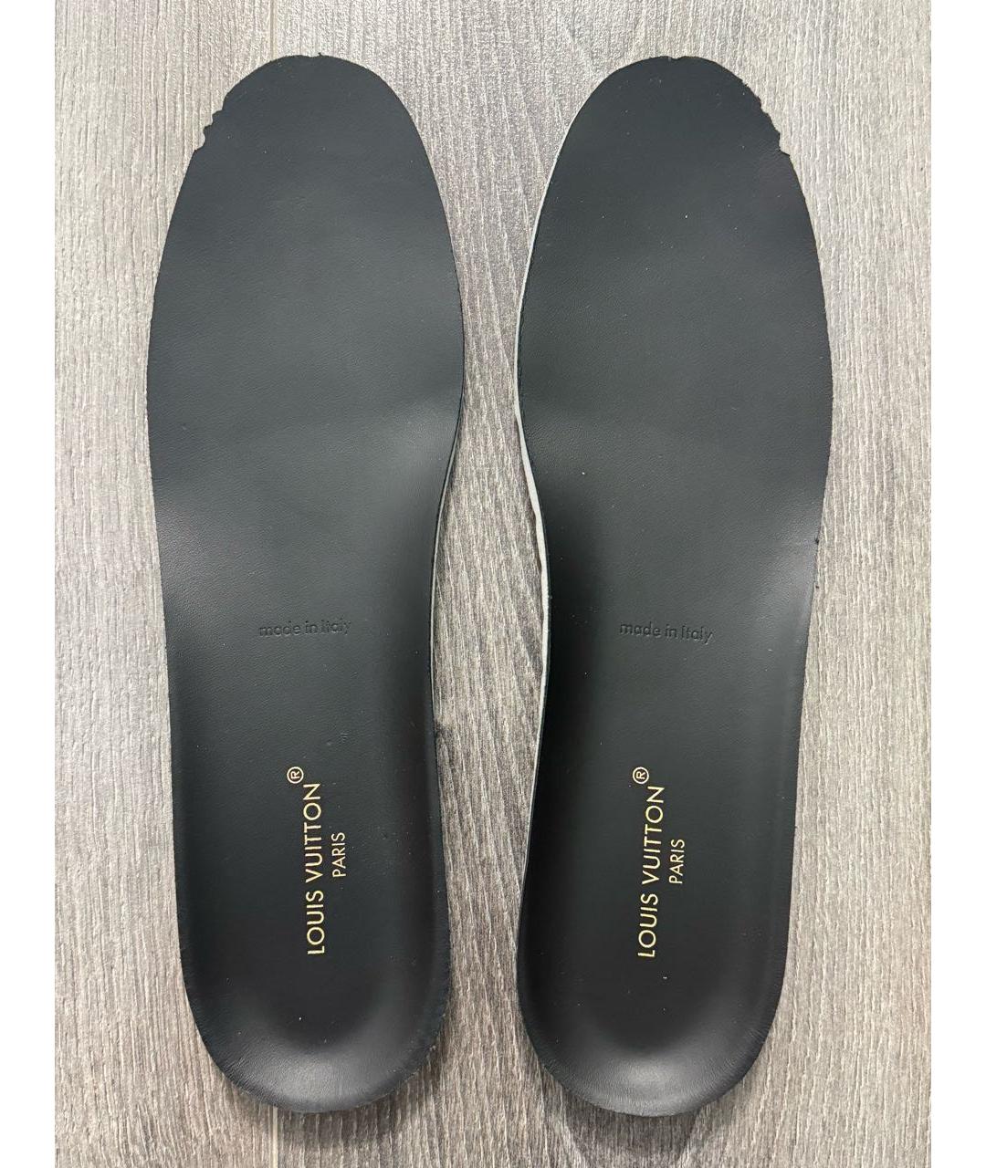 LOUIS VUITTON Черные кожаные высокие кроссовки / кеды, фото 7