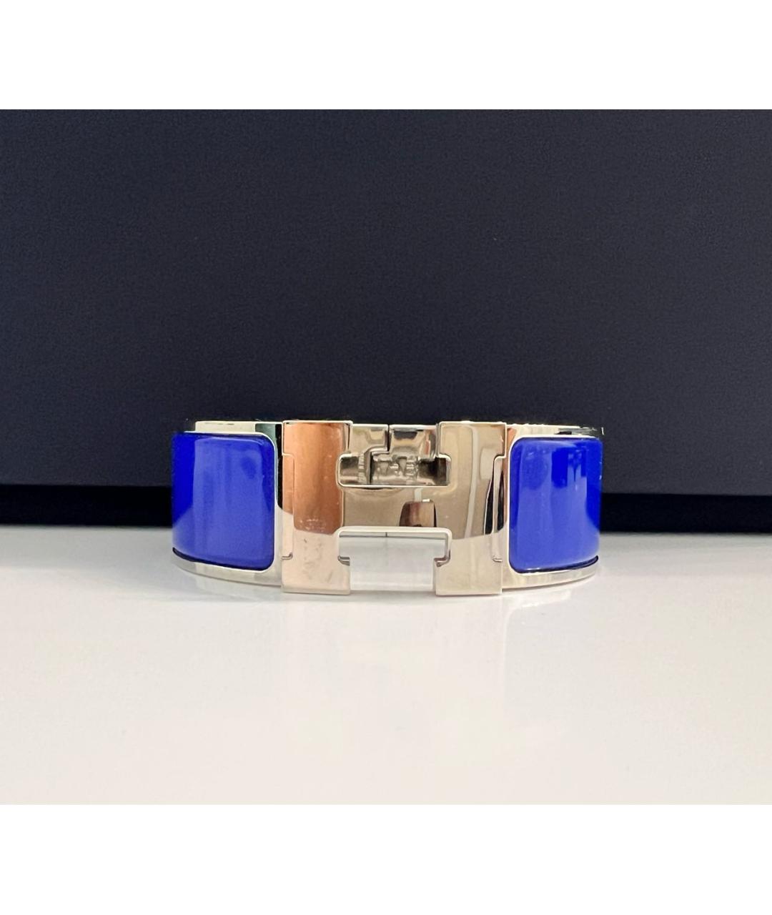 HERMES Синий металлический браслет, фото 6
