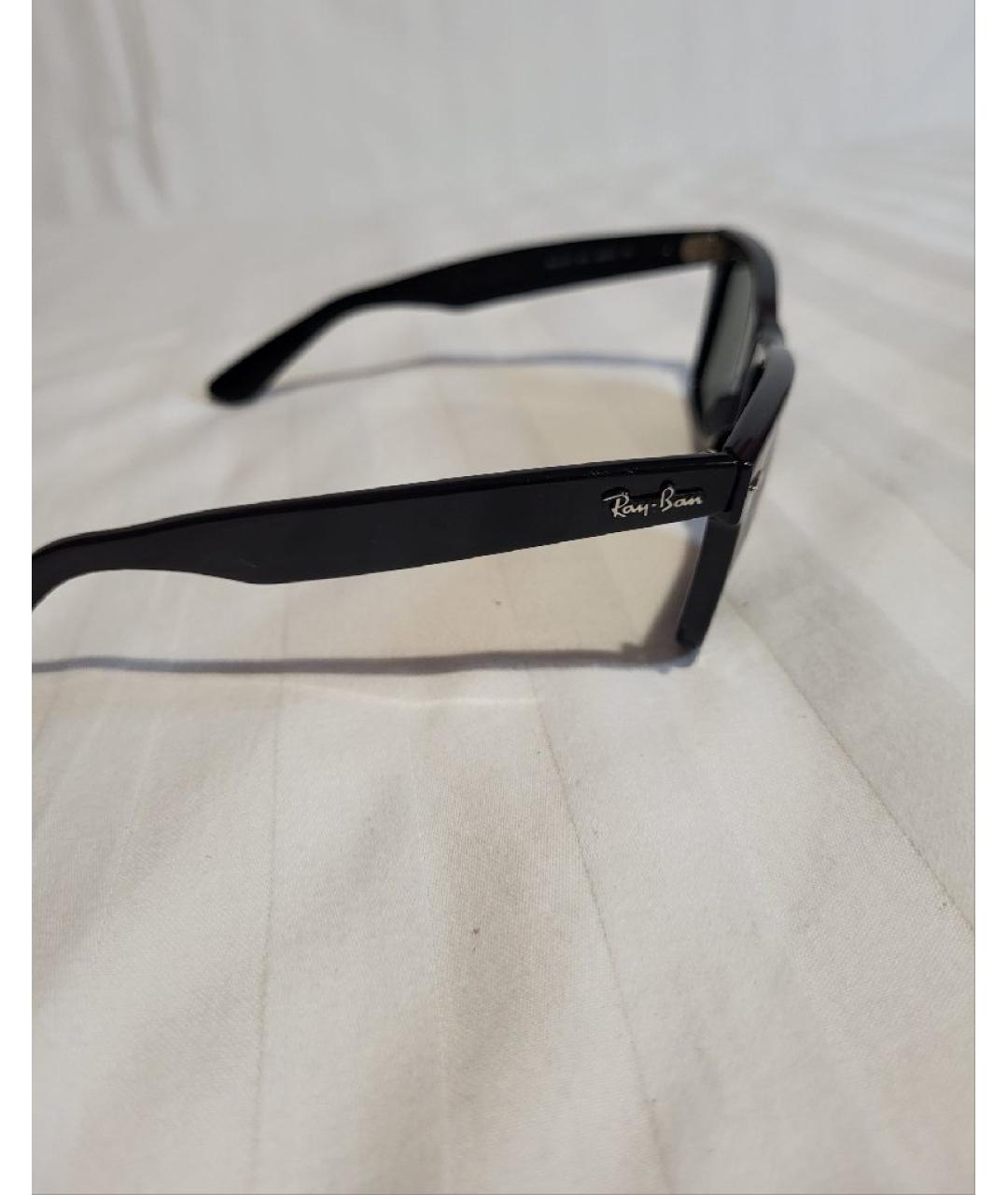 RAY BAN Черные пластиковые солнцезащитные очки, фото 5