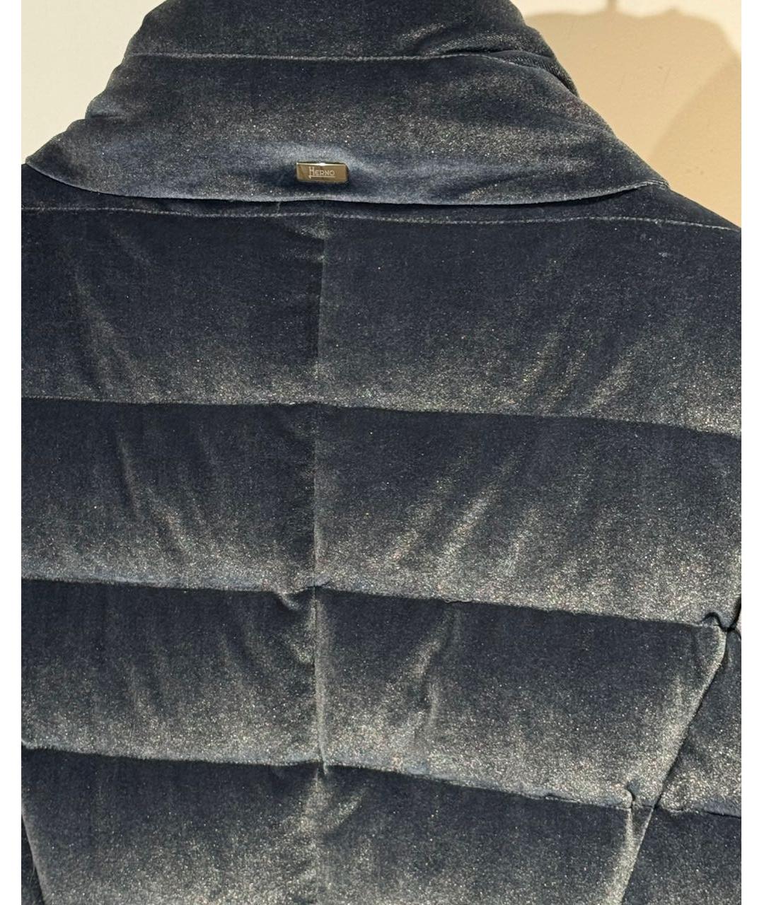 HERNO Голубой полиэстеровый пуховик, фото 4