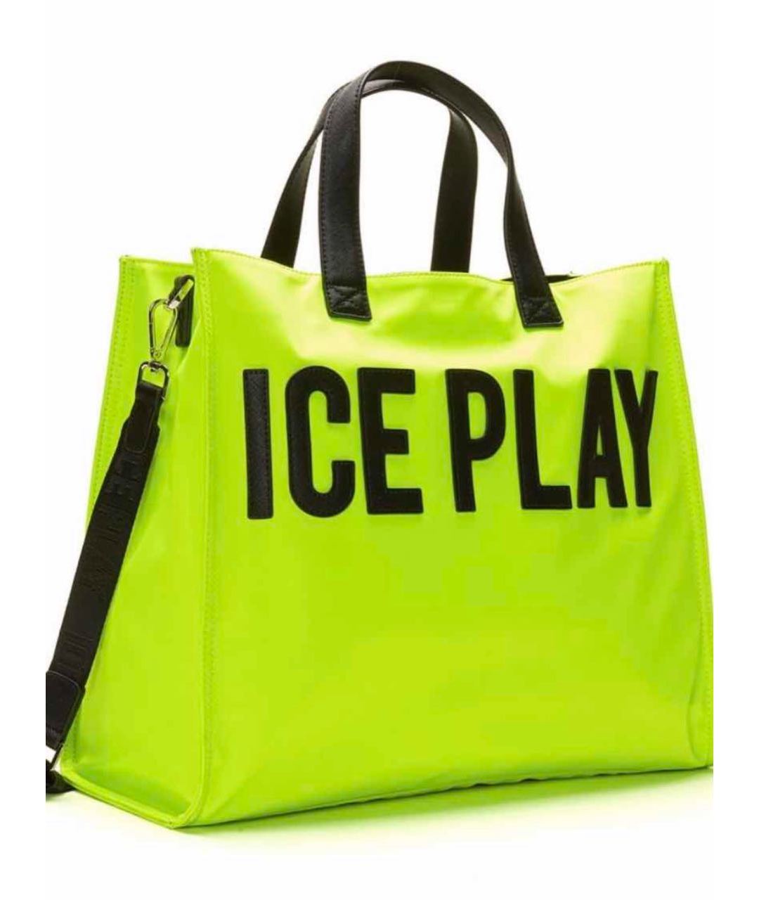 ICE PLAY Салатовая тканевая сумка тоут, фото 5