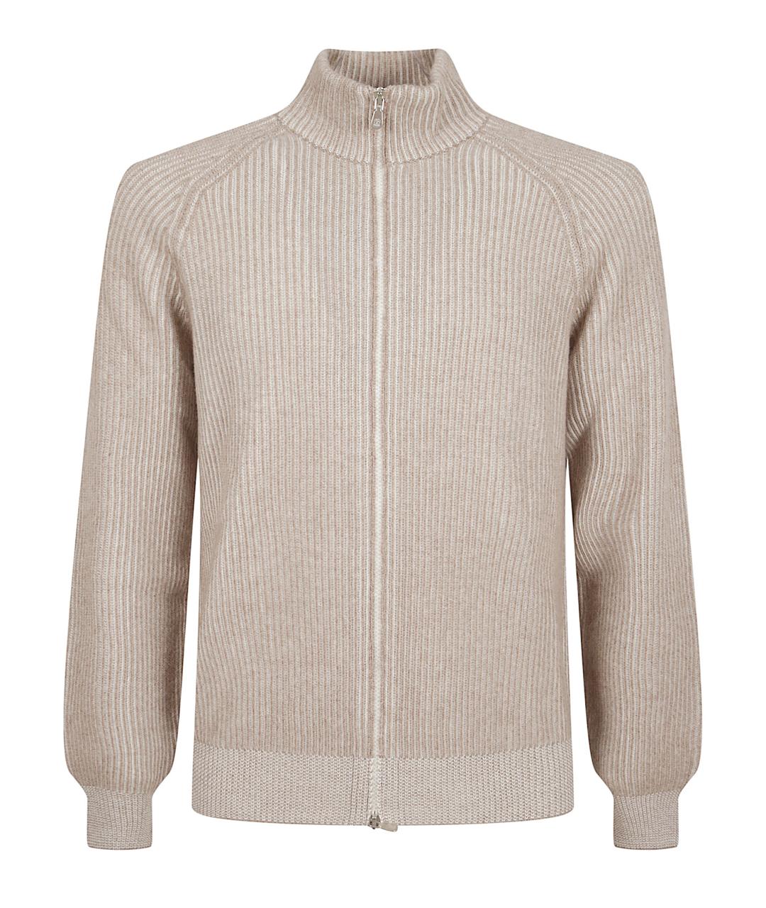 BRUNELLO CUCINELLI Бежевый кашемировый кардиган, фото 1