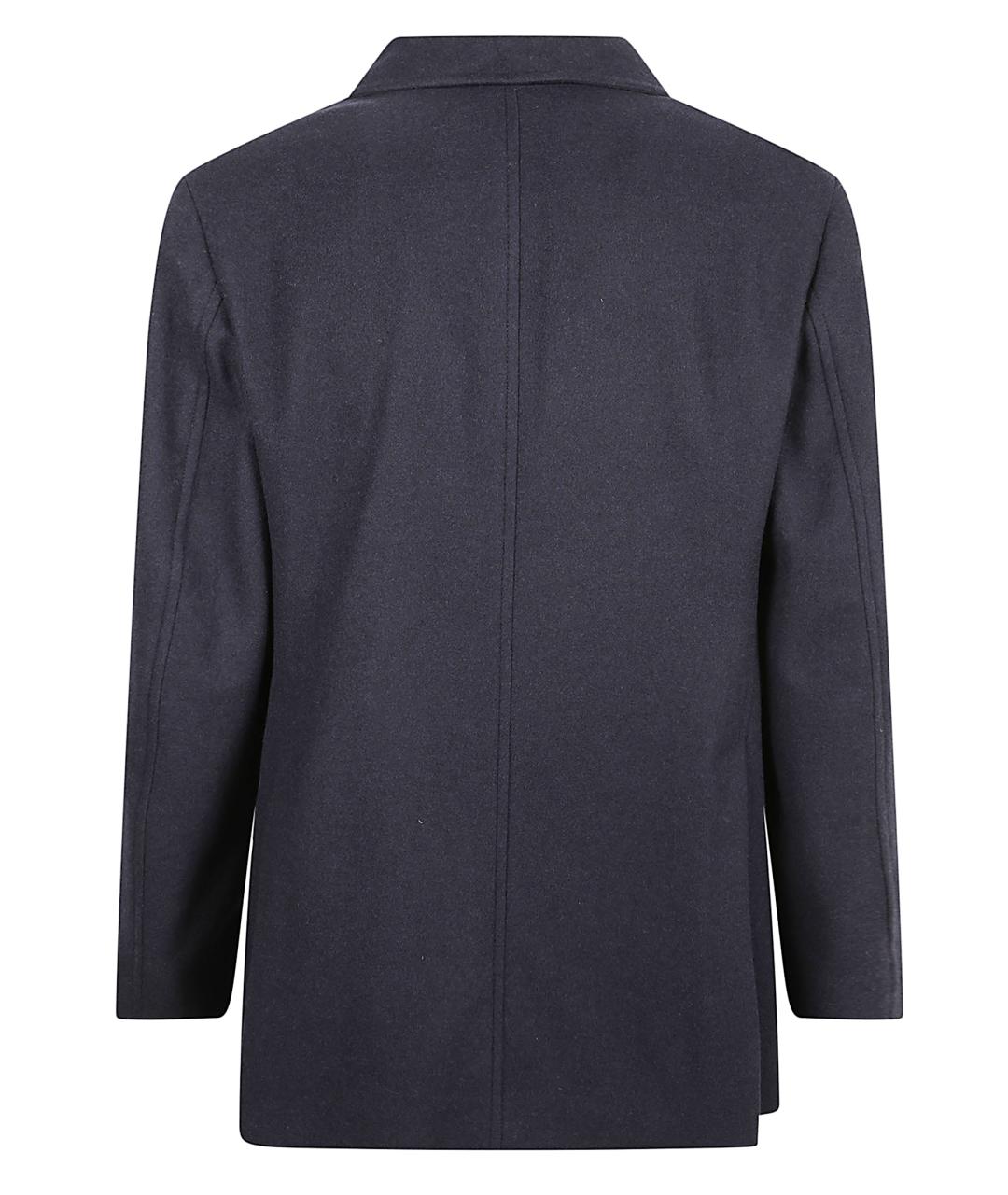 BRUNELLO CUCINELLI Темно-синее кашемировое пальто, фото 3