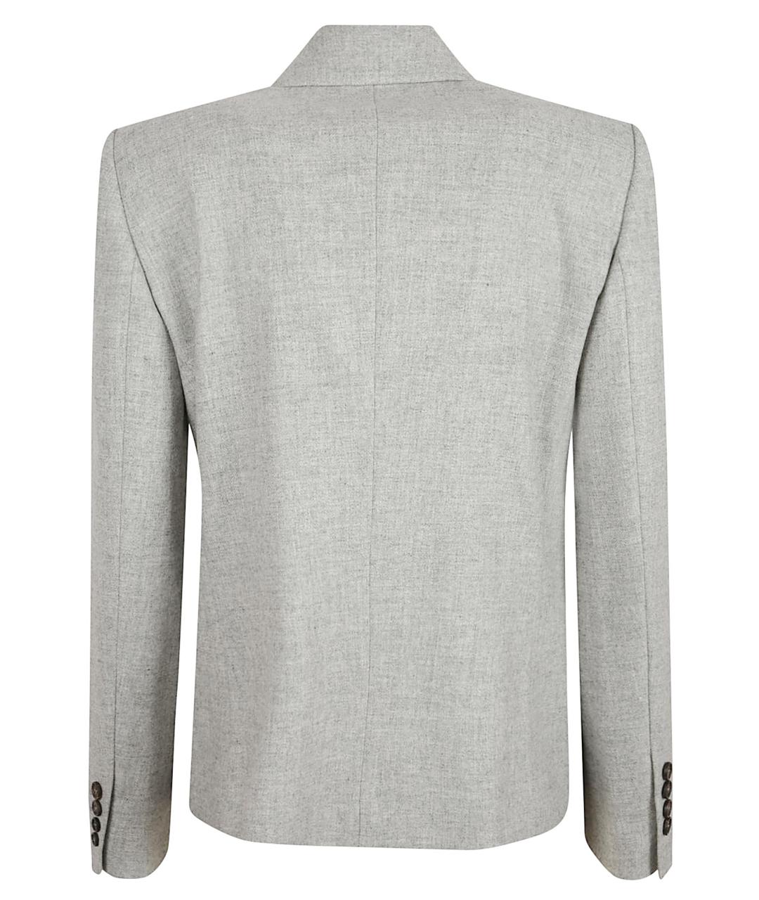 BRUNELLO CUCINELLI Серый шерстяной жакет/пиджак, фото 3