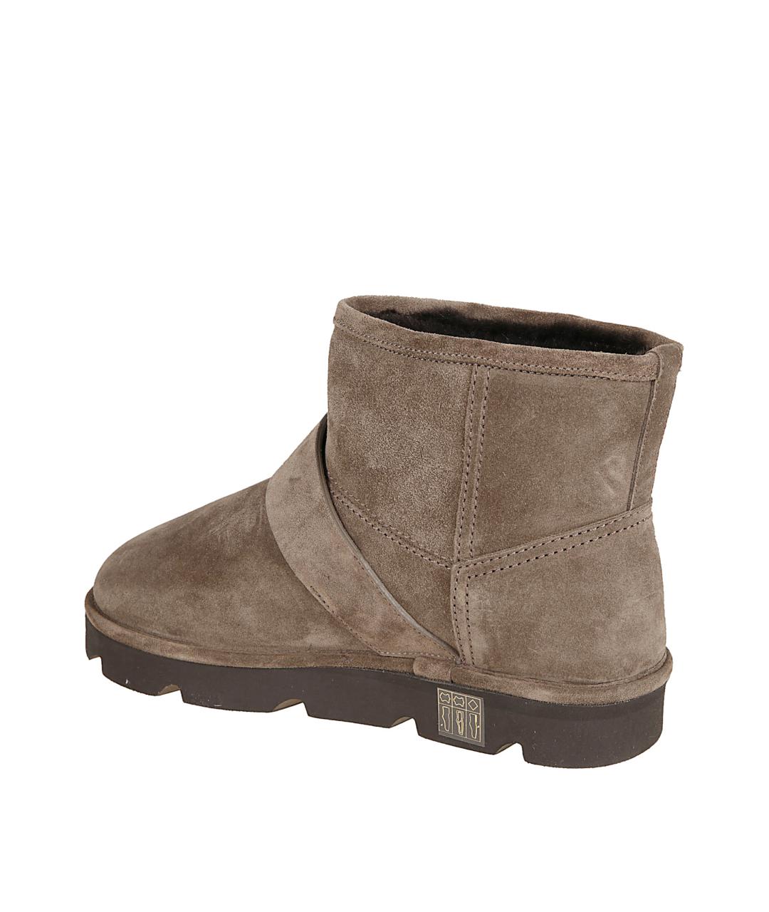 BRUNELLO CUCINELLI Бежевые замшевые ботинки, фото 3