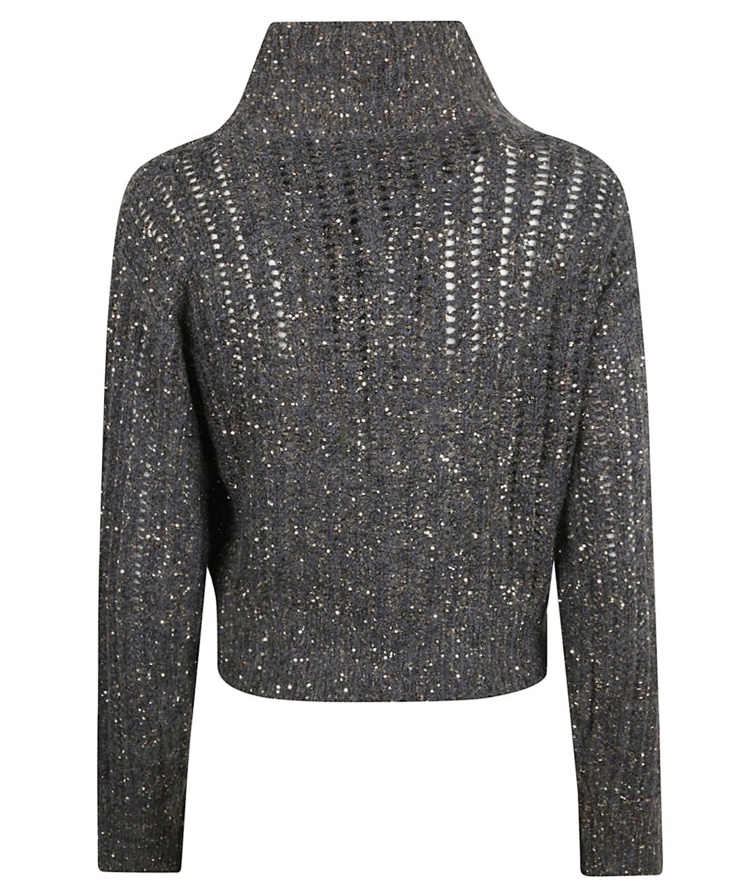 BRUNELLO CUCINELLI Антрацитовый шерстяной кардиган, фото 3