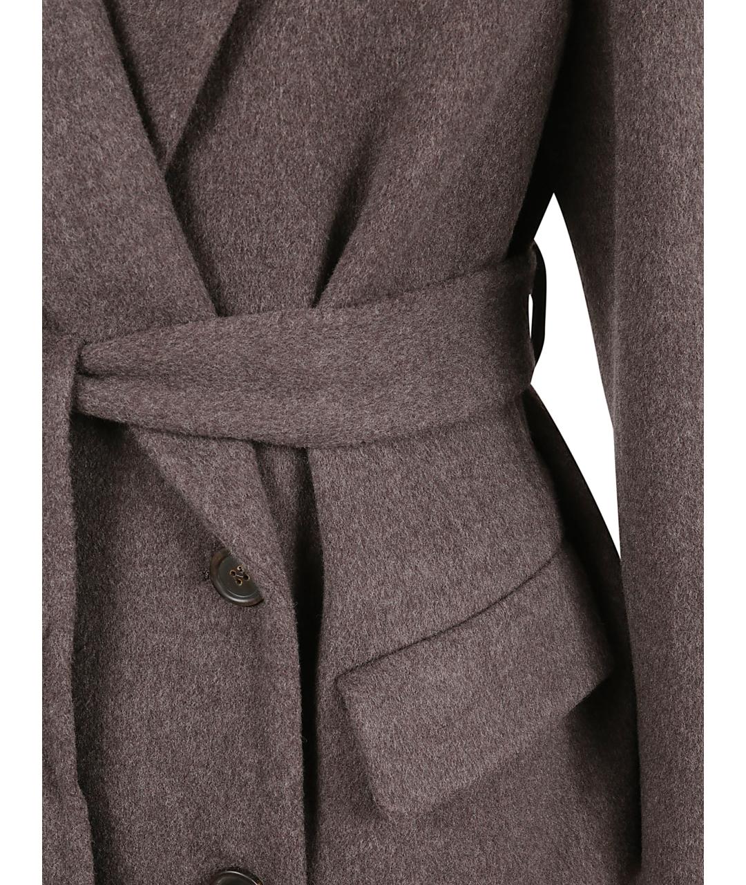 BRUNELLO CUCINELLI Коричневое шерстяное пальто, фото 2