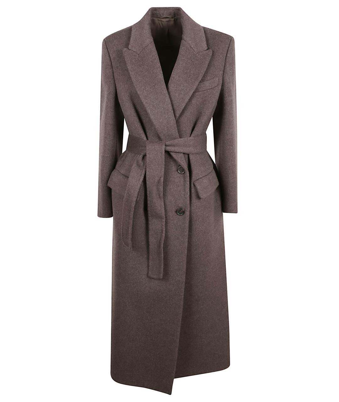 BRUNELLO CUCINELLI Коричневое шерстяное пальто, фото 1