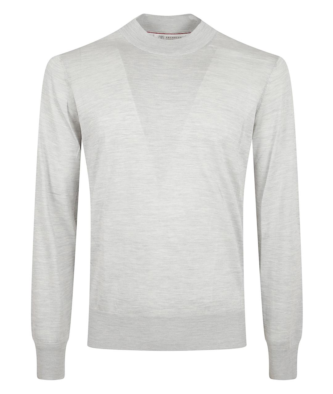 BRUNELLO CUCINELLI Серый шелковый джемпер / свитер, фото 1