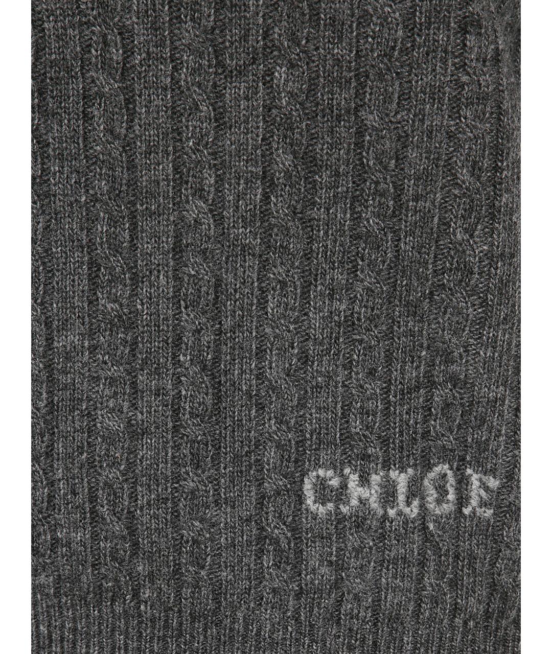 CHLOE Серая шерстяная футболка, фото 2