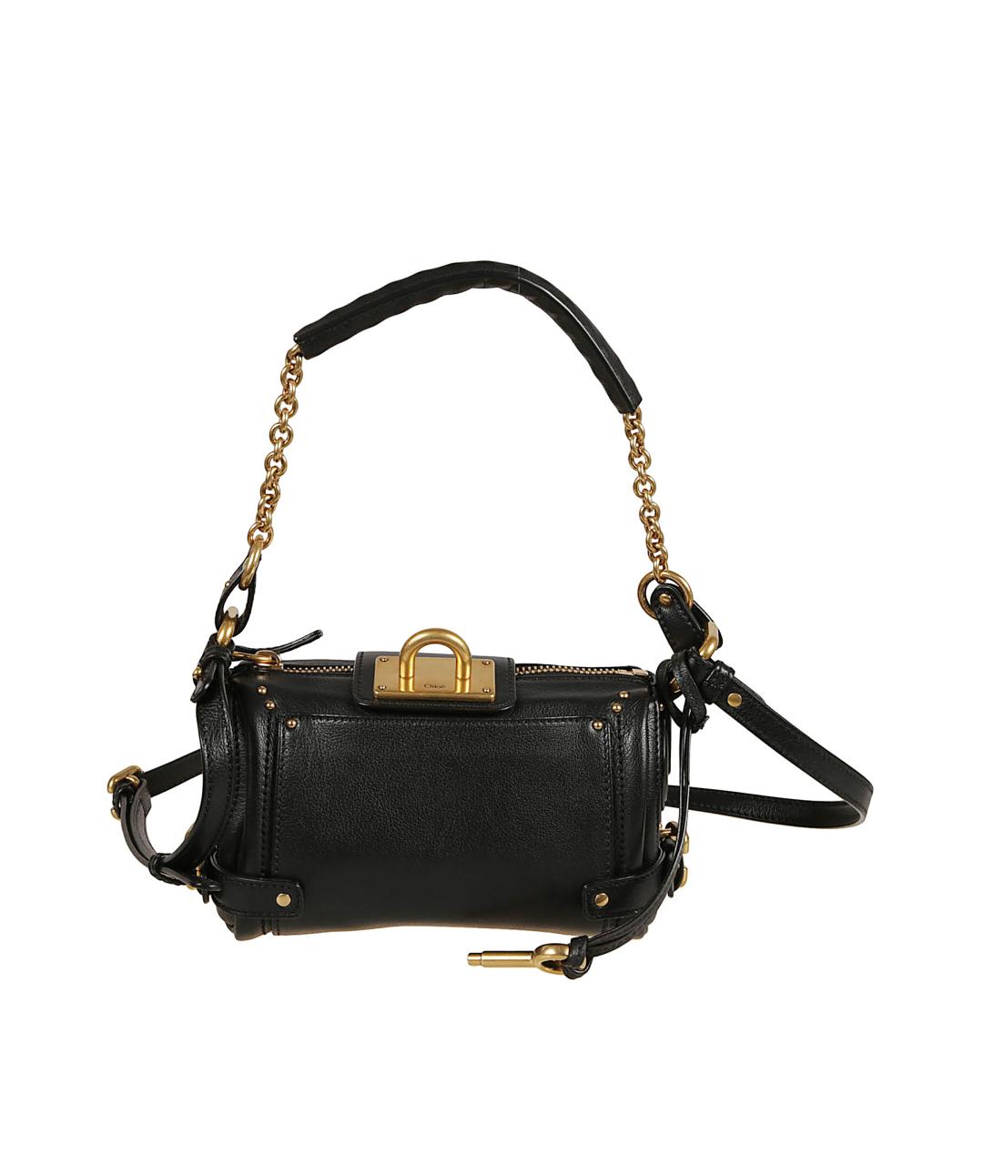 CHLOE Черная кожаная сумка через плечо, фото 2