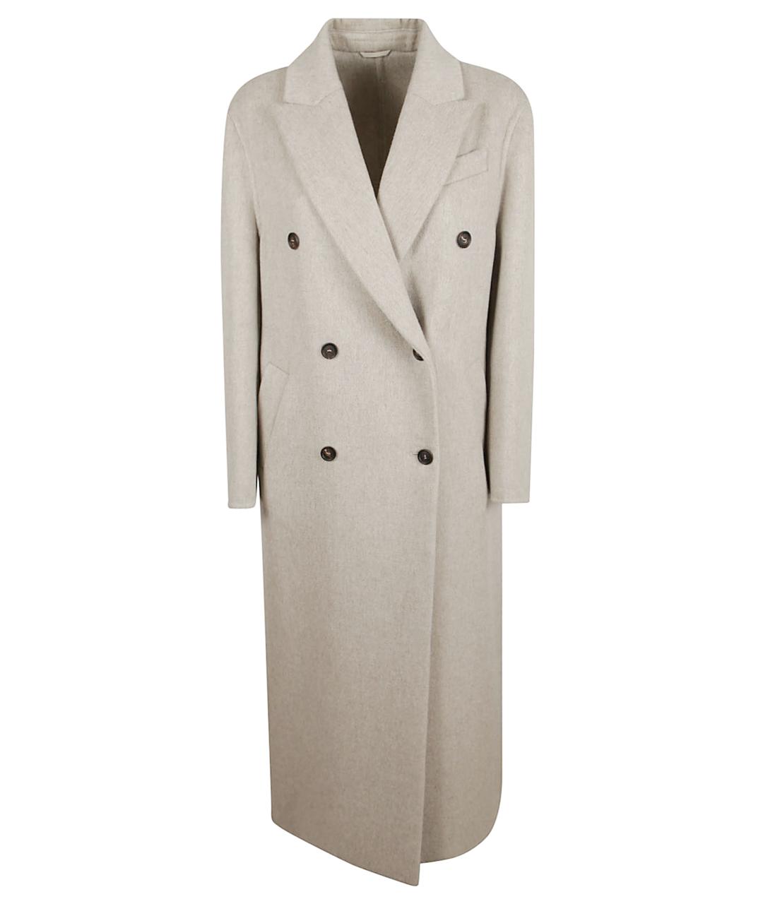 BRUNELLO CUCINELLI Серое кашемировое пальто, фото 1