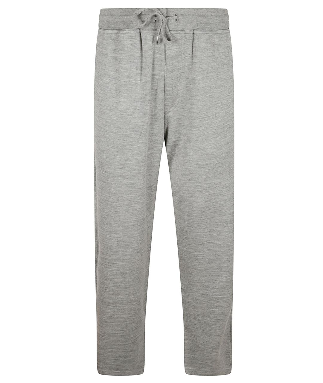 BRUNELLO CUCINELLI Серые кашемировые повседневные брюки, фото 1