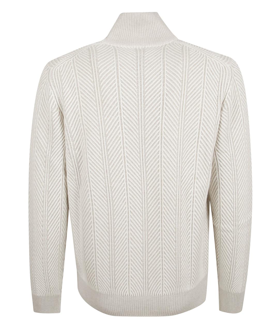 BRUNELLO CUCINELLI Белый кашемировый джемпер / свитер, фото 3