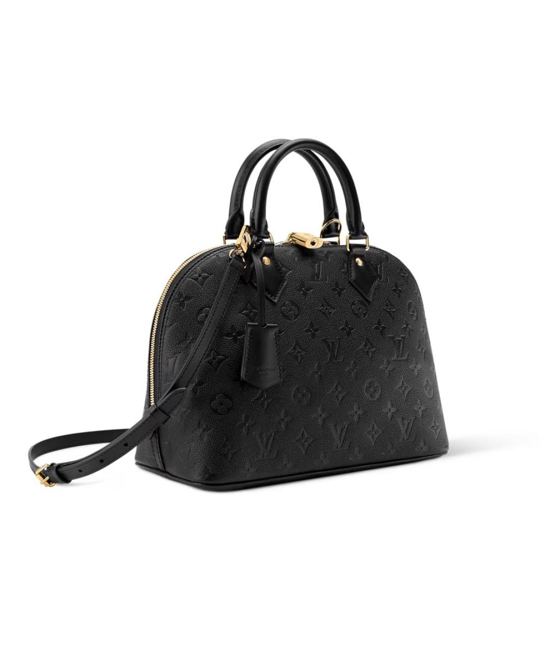 LOUIS VUITTON Черная кожаная сумка через плечо, фото 3